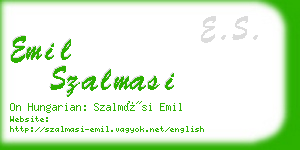 emil szalmasi business card